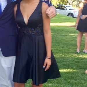 Short Black Homecoming Dress